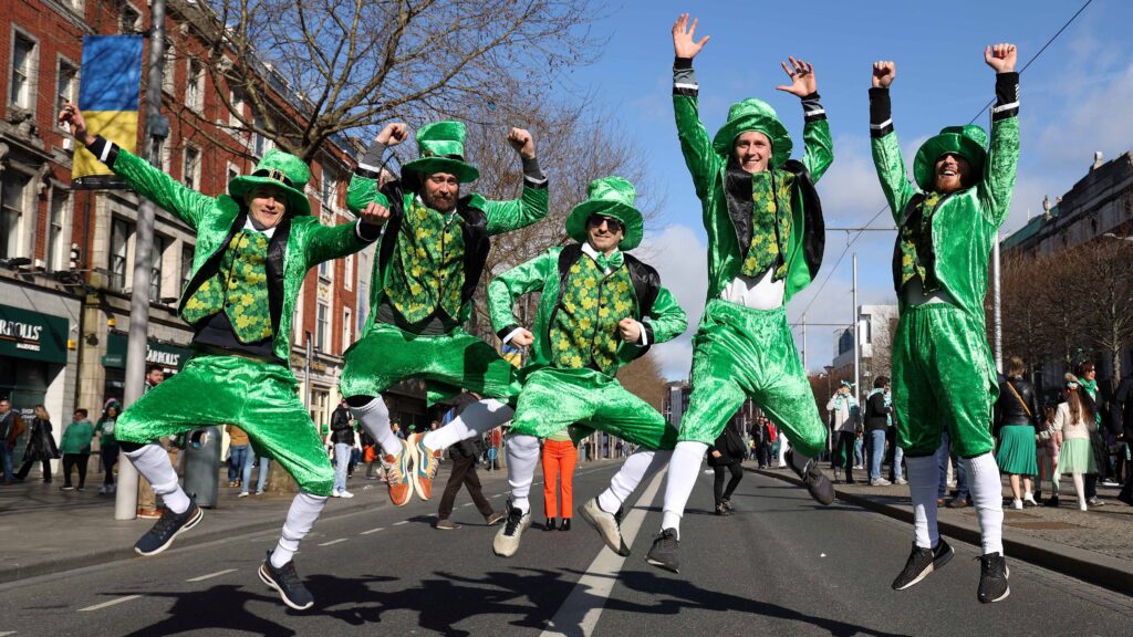 Thousands of people assemble in towns and cities across Northern Ireland on Sunday to mark St Patrick.